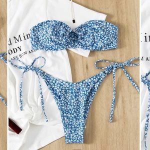 Floral Ring Bandeau Bikini